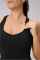 Tank Anywhere Cropped Built-In Bra Tank Mujer Black