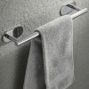 Toallero adhesivo para baño plateado 40cm Toallero adhesivo para baño plateado 40cm