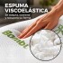 Almohada Viscoelástica con Funda de Bambú y Bolso de Transporte Blanco 1