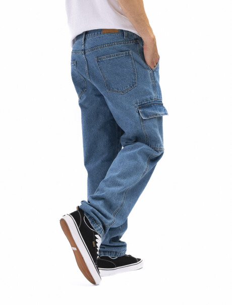 Jean Cargo Overzised Celeste
