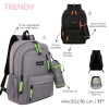 Mochila Trendy Focus On The Good con cartuchera Gris