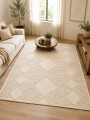 ALFOMBRA VELUTO ROMBOS BEIGE