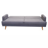 SOFA CAMA NORDICO - EASY CLEAN GRIS - ALMOHADONES TRAMADOS GRIS - PATAS MADERA CLARA SOFA CAMA NORDICO - EASY CLEAN GRIS - ALMOHADONES TRAMADOS GRIS - PATAS MADERA CLARA