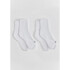 KIT COM 2 PARES MEIAS UNISSEX BRANCO