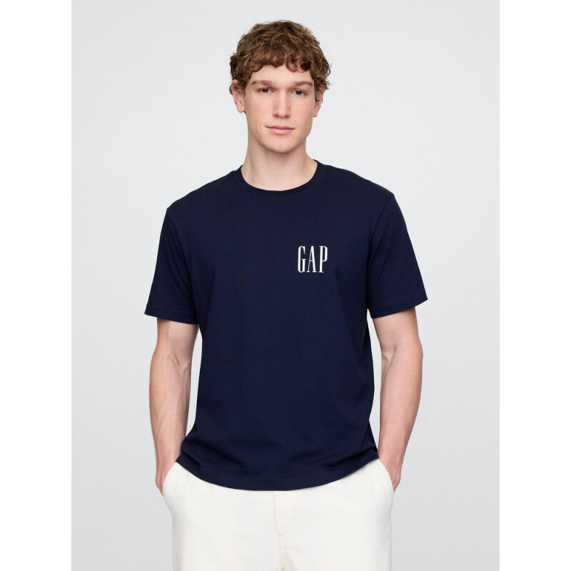 JPN 90S LOGO T NAVY UNIFORM