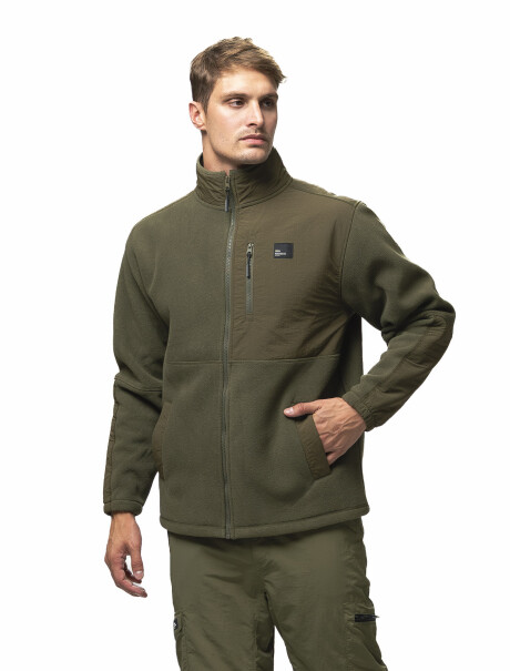 Campera Polar Combinada New26 Verde/Verde