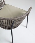 Silla Yanet cuerda gris y patas de acero galvanizado