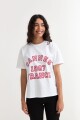 Remera m/c estampada colección Urbana BLANCO Y ROJO