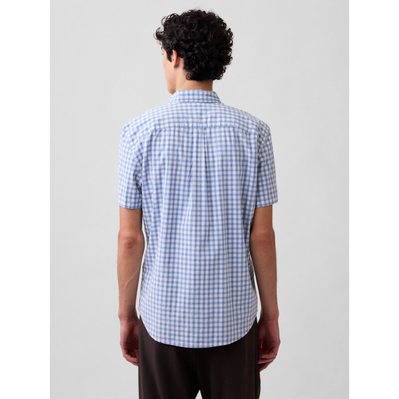 V-SS STANDARD POPLIN SP FAM BLUE GINGHAM