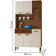 Cocina Golden 6 Puertas Ripado Nogueira Off White Paraná Cocina Golden 6 Puertas Ripado Nogueira Off White Paraná