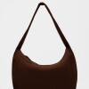 Bolso Nicky en cuero gamuza Chocolate