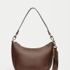 Bandolera Venice en cuero graneado Marron