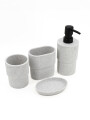 BAÑO SET 4 PCS CEMENTO GRIS