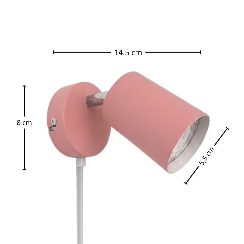 ARTEFACTO BOLD DE ADOSAR ORIENTABLE Luminaria de Pared Bold Rosa