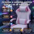 Silla Gamer Ergonomica Escritorio Reclinable Soporta 200kg Imback Blanco con Rosa Silla Gamer Ergonomica Escritorio Reclinable Soporta 200kg Imback Blanco con Rosa
