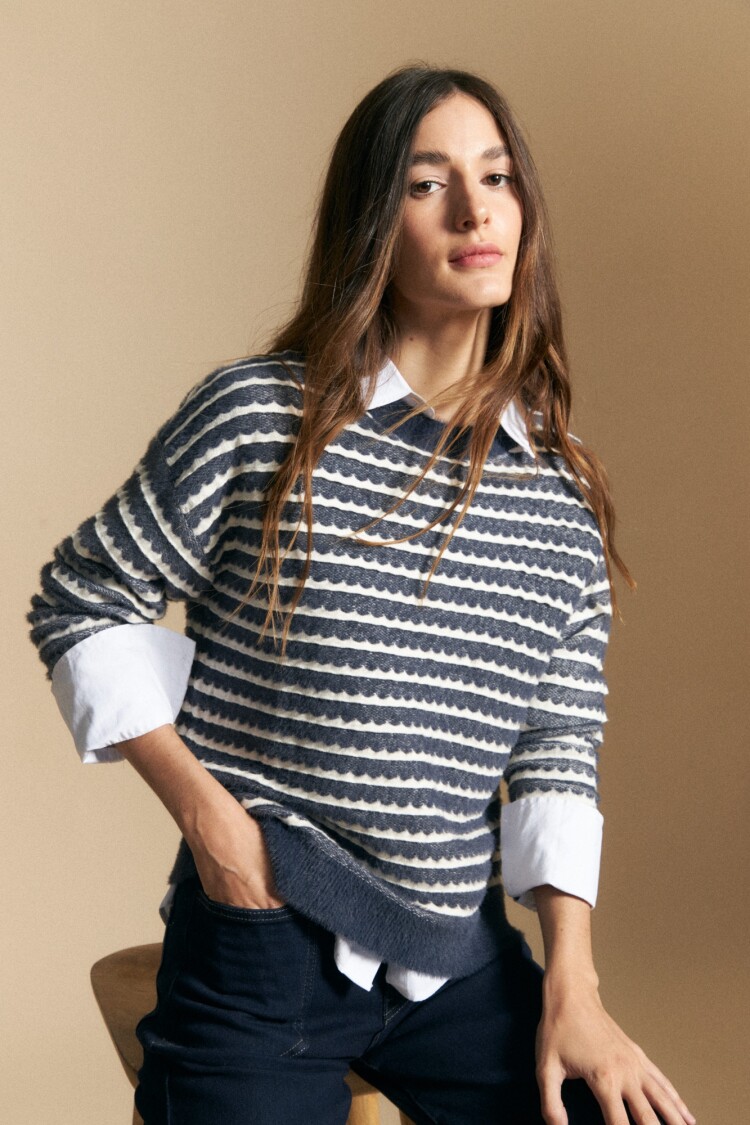 SWEATER LOMA Azul Marino