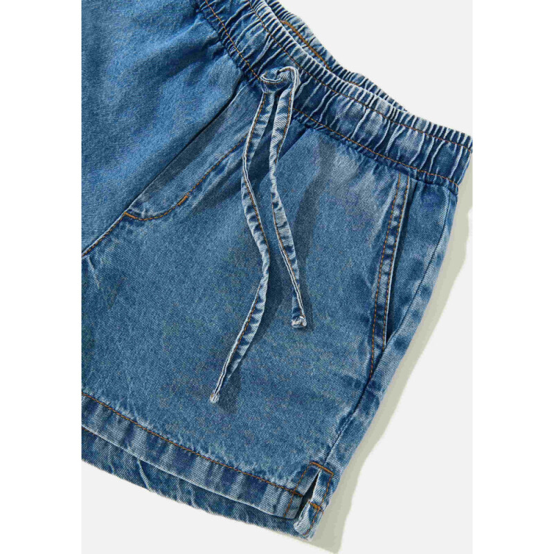 SHORTS FEM AZUL CARIBE/CHUMBO/BLANCO