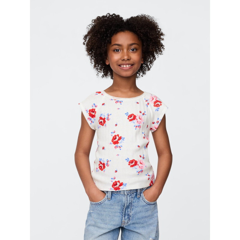 SS POINTELLE LACE TEE_SU25 WHITE FLORAL PRINT