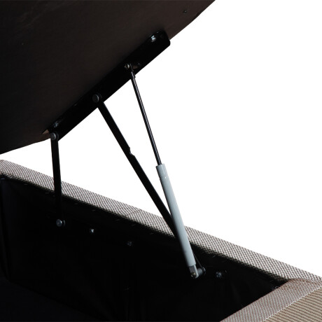 BOX BAÙL 1 PLAZAS BASE DE SOMMIER GUARDARROPA CAMA CON APERTURA LATERAL BEIGE