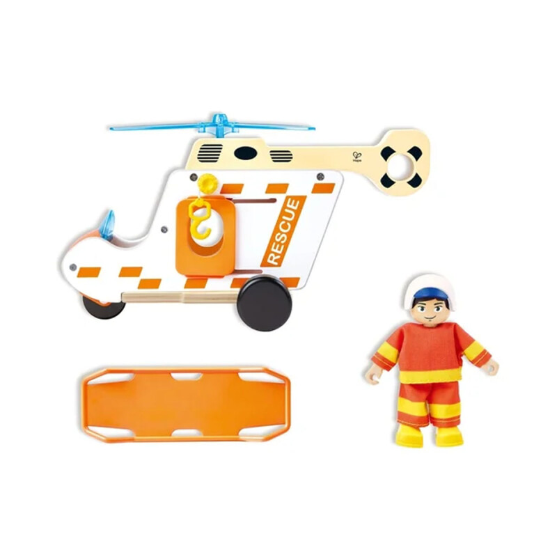 Helicóptero de rescate de madera Hape Helicóptero de rescate de madera Hape