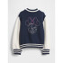 DIS MINNIE SWEATER ZIP BOMBER JACKET NAVY UNIFORM