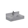 Mueble de baño suspendido de porcelanato Pulpis Napoles 80 cm con bacha incorporada Mueble De Baño Suspendido De Porcelanato Pulpis Napoles 80 Cm Con Bacha Incorporada