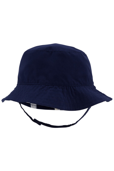 Gorro reversible de algodón con protección UPF 50+ diseño a rayas Sin color