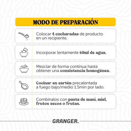Pancakes Proteicos Premezcla Sabor Chocolate GRANGER. 400g
