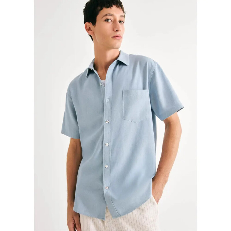 CAMISA MASC AZUL CLARO