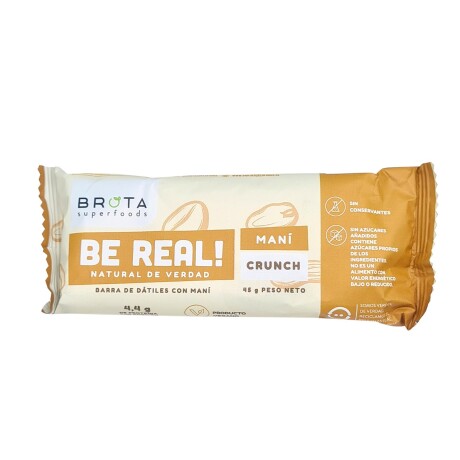 Protein Bar Vegan 5 Unidades Brota Be Real- Sabor Maní Crunch Protein Bar Vegan 5 Unidades Brota Be Real- Sabor Maní Crunch
