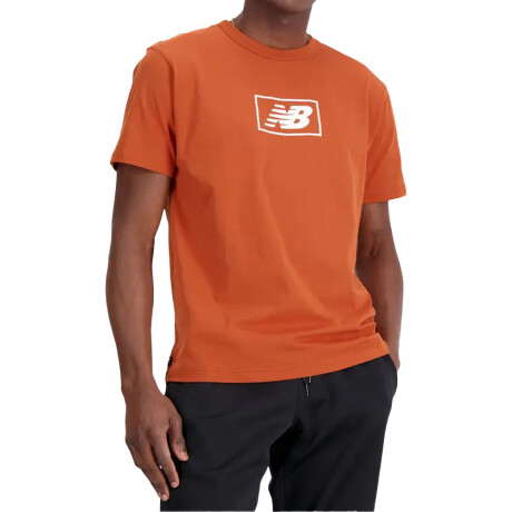 Remera New Balance Camiseta Essentials Logo - Brown BROWN