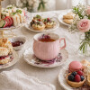 Juego de Té de Cerámica Pastel Rosa