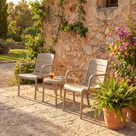 SET DE TERRAZA POLIPROPILENO GRIS OASIS