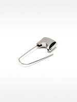 Pendiente Individual De Broche - Acero Inoxidable plateado