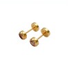 Abridores Punto de luz-Oro 18k-Piedra Zirconia-AB9531 conpiedra