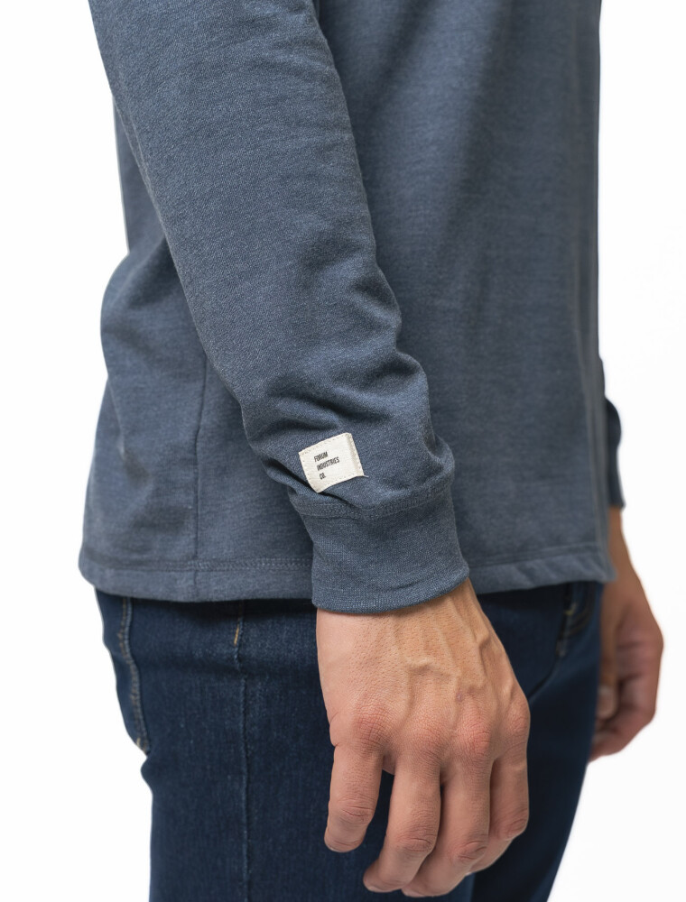 Remera Manga Larga Algodón Stone Jean Melange