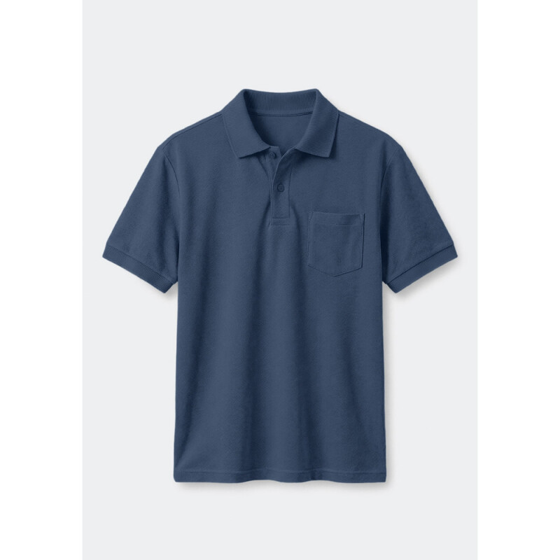 CAMISA POLO MM MASC AZUL MEDIO
