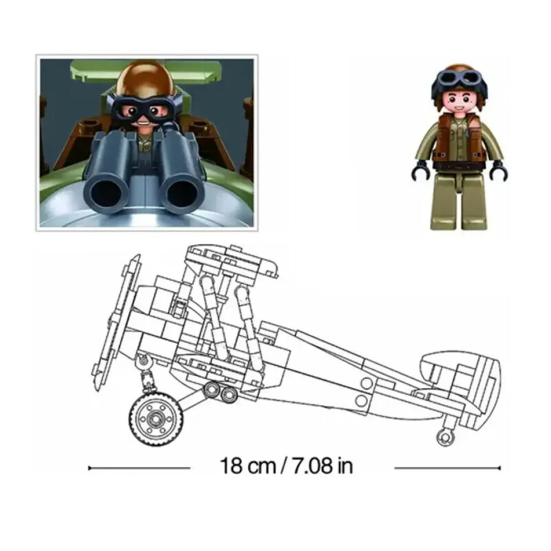 Avión Sopwith Camel S 293 Piezas Sluban Avión Sopwith Camel S 293 Piezas Sluban
