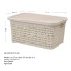 Set x3 Caja simil ratán 2,5 Lts BEIGE