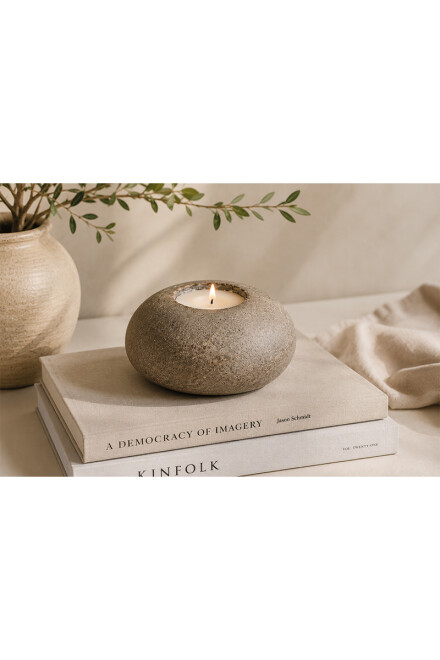 VELAS Y CANDELABROS CANDELABRO STONE 15X13X8H CM