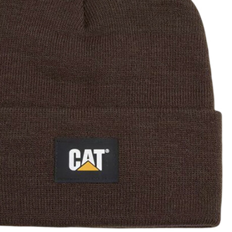 Gorro Caterpillar Label Cuff Beanie - Black Coffee Bean