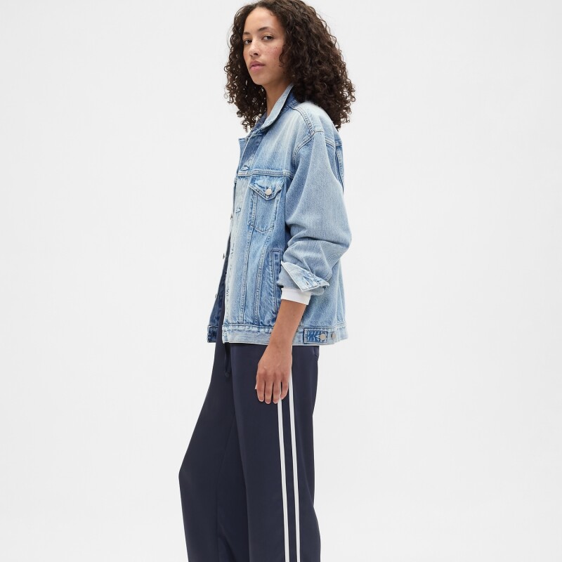V-SATIN STRAIGHT PO SIDE STRIPE VINTAGE NAVY