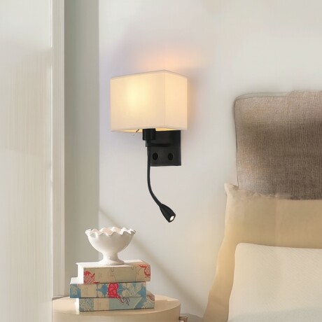 ARTEFACTO DE PARED AUSTRIA NEGRO LED Lámpara de Pared Interior Austria Negra