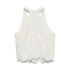 VMLYNG SL HALTERNECK BROD ANGLAISE VEST SNOW WHITE