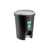 BASURERO CON PEDAL 13,5 LTS SANREMO Negro