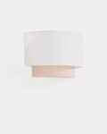 Aplique de pared Bianella de algodón y pana beige 30 cm Aplique de pared Bianella de algodón y pana beige 30 cm