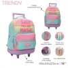 Mochila Trendy con Carro Multicolor Mochila Trendy con Carro Multicolor