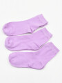 MEDIAS NIÑO PACK 3 PCS LILA