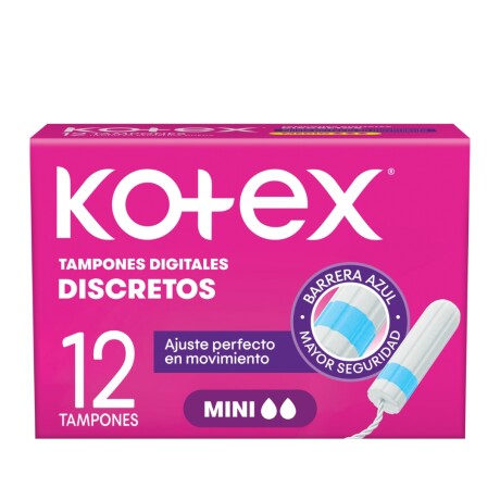 Kotex Tampones Mini 12 Unidades – Afección Compacta y Confiable Kotex Tampones Mini 12 Unidades – Afección Compacta y Confiable