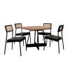 Juego de comedor - Lux Atria Cuadrada Negro